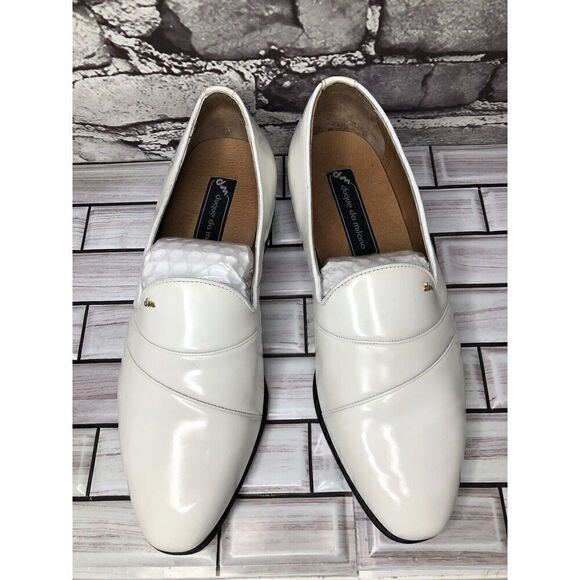 Duque Da Milano White Patent Leather Slip On Loafers Shoes Men’s Sz 6.5EE US/40 - Picture 3 of 12
